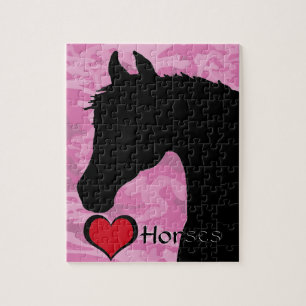 Puzzle Caballo de Corazón (camo rosa)