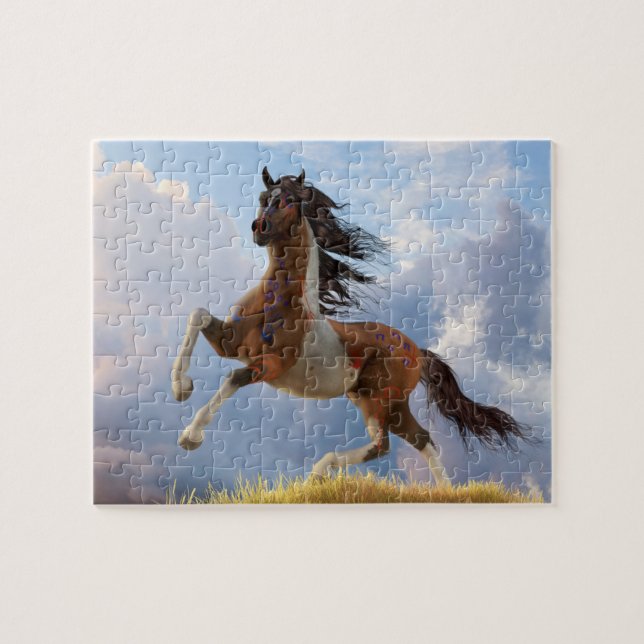 Puzzle Caballo de guerra pintado (Horizontal)