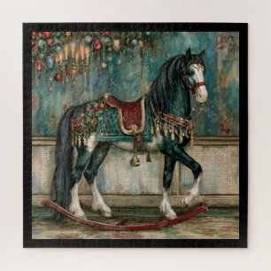 Puzzle Caballo de Navidad Victoriano Majestuoso