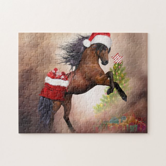 Puzzle Caballo de navidades (Horizontal)