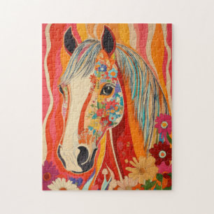 Puzzle Caballo de potencia de flor