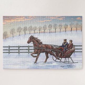 Puzzle Caballo de Sleigh y paseo en buggy