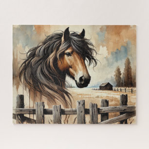 Puzzle Caballo de tiro rústico
