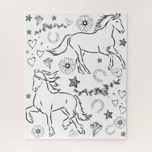 Puzzle Caballo Doodle Coloréame   