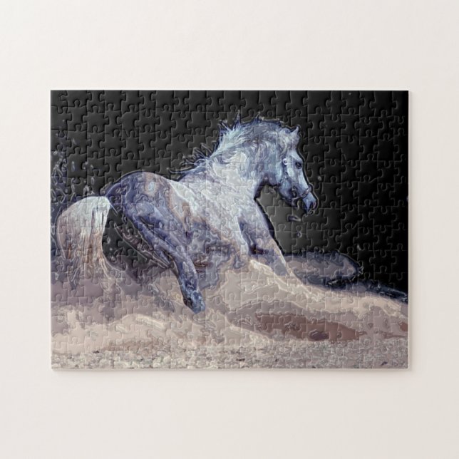 Puzzle Caballo en acción - Arte de animales (Horizontal)