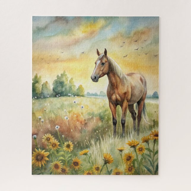 Puzzle Caballo en campo (Vertical)