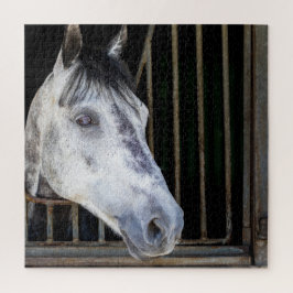 Puzzle Caballo en un puesto