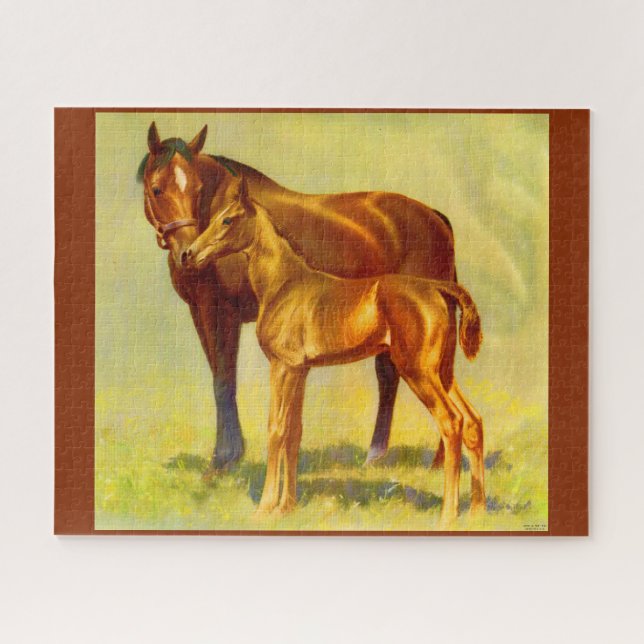 Puzzle caballo grande pequeño caballo (Horizontal)
