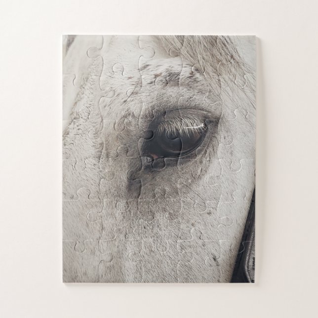 Puzzle Caballo Gray Mare, Ojo Cercano (Vertical)