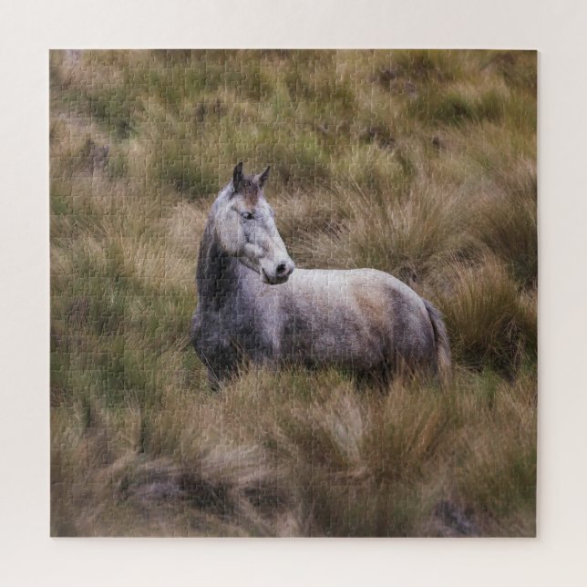Puzzle Caballo gris hermoso (Vertical)