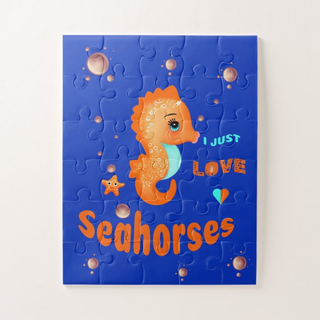 Puzzle Caballo marino naranja (Vertical)