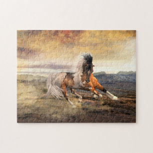 Puzzle Caballo Mustang del desierto pintado