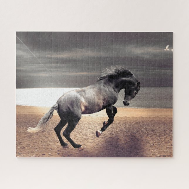 Puzzle Caballo negro (Horizontal)