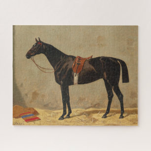 Puzzle Caballo negro estable   Emil Volkers