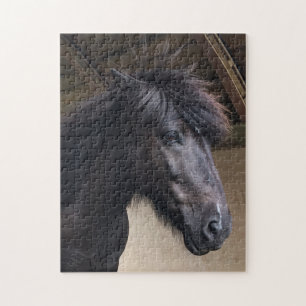 Puzzle Caballo pequeño y vibrante Cabeza noble Jigsaw