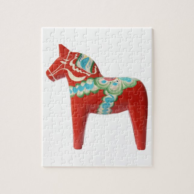 Puzzle Caballo rojo de Dala del sueco (Vertical)