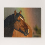 Puzzle Caballo salvaje, luz dorada y arcoíris<br><div class="desc">Caballo salvaje,  luz dorada y arcoíris</div>