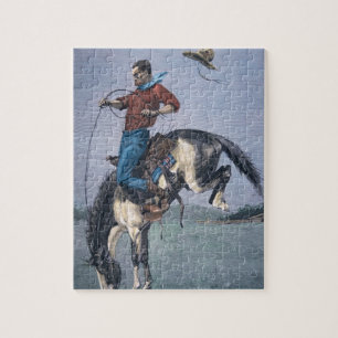 Puzzle Caballo-Tipo (grabado coloreado)