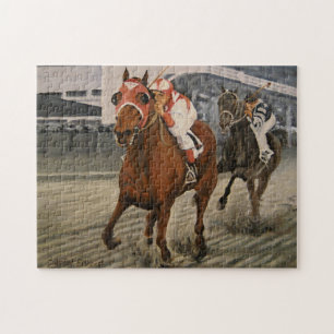 Puzzle Caballo tostado gana carrera