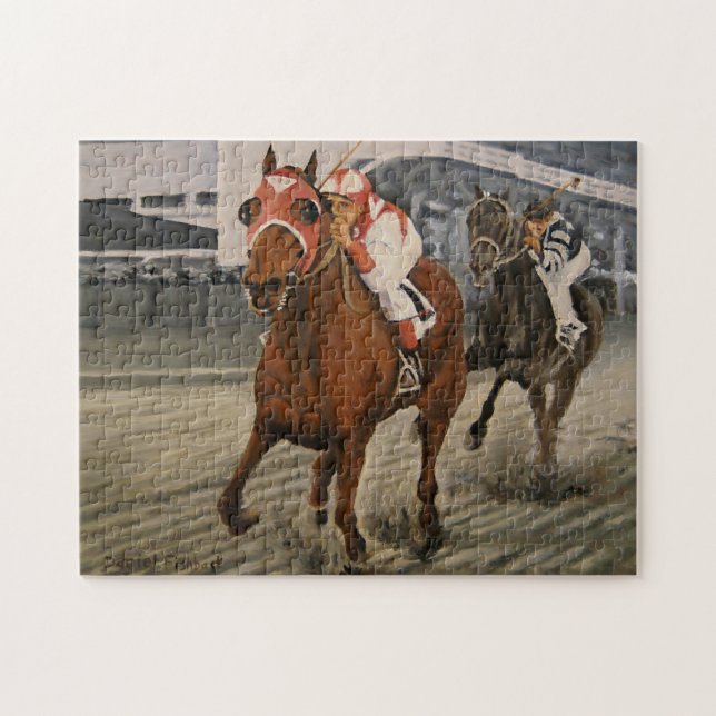 Puzzle Caballo tostado gana carrera (Horizontal)