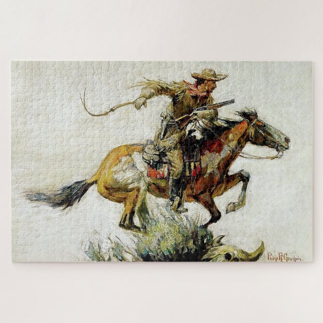 Puzzle "Caballo y jinete de Winchester" por Philip R Good (Horizontal)