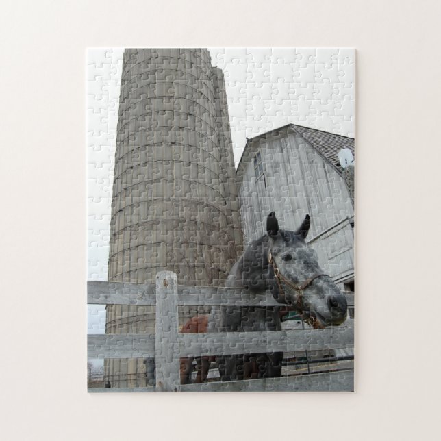 Puzzle Caballo y silo (Vertical)