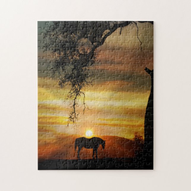 Puzzle Caballo y sol (Vertical)