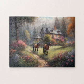 Puzzle Caballos al amanecer