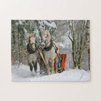 Puzzle caballos blancos