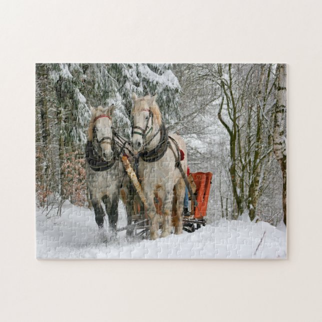 Puzzle caballos blancos (Horizontal)