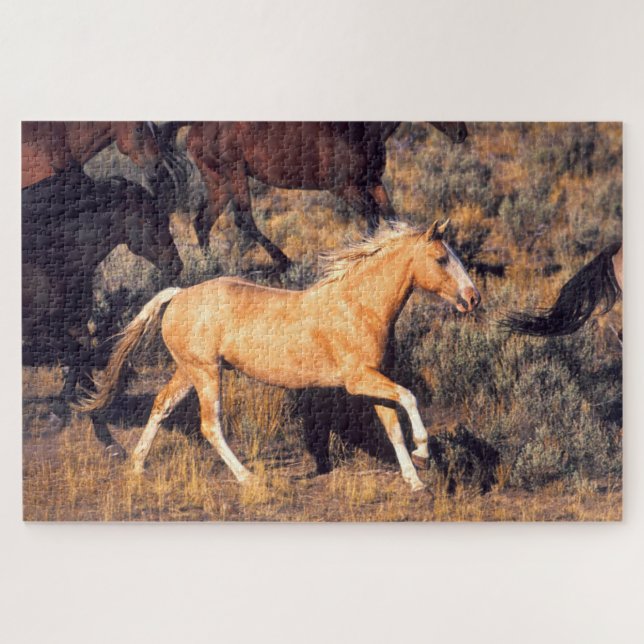 Puzzle Caballos corriendo en un rancho Ponderosa (Horizontal)