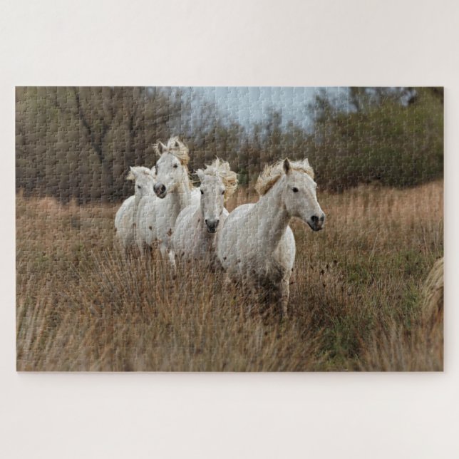 Puzzle Caballos de Camargue corriendo (Horizontal)