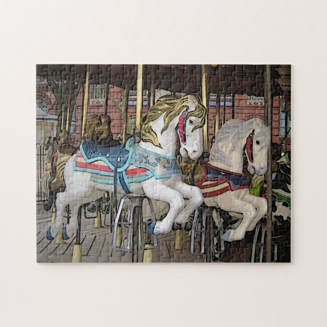 Puzzle Caballos de carrusel (Horizontal)