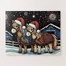 Caballos de Navidades caprichosos