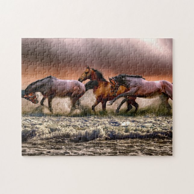 Puzzle Caballos de remo (Horizontal)