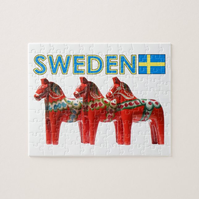 Puzzle Caballos de Suecia Dala (Horizontal)