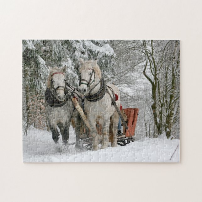 Puzzle Caballos del invierno (Horizontal)