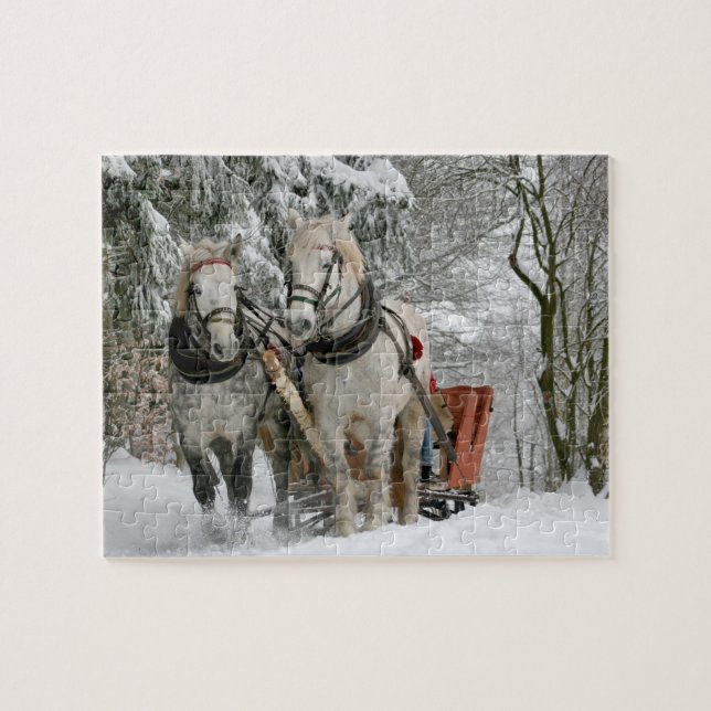 Puzzle Caballos del invierno (Horizontal)