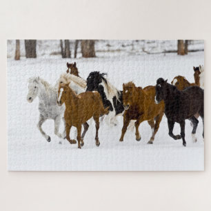 Puzzle Caballos en carrera en el rancho Hideout