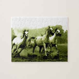Puzzle Caballos en ejecución - Arte creativo