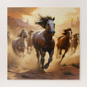 Puzzle Caballos en el desierto