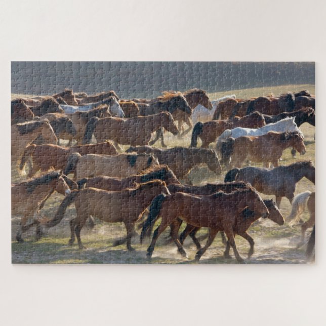 Puzzle Caballos en el rancho, Mongolia interior, China (Horizontal)