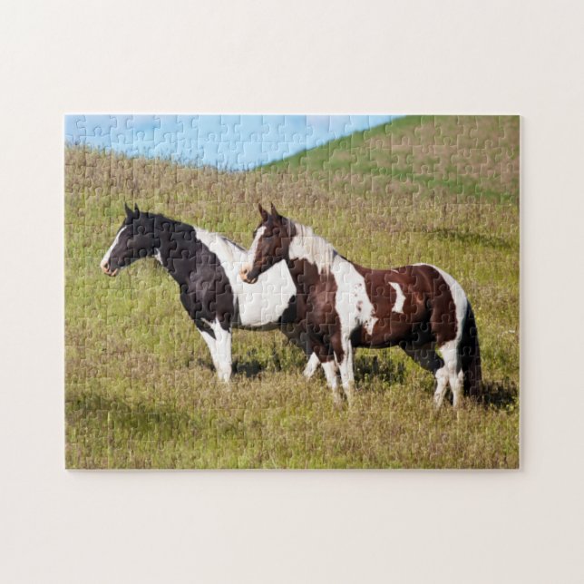 Puzzle Caballos en la ladera (Horizontal)