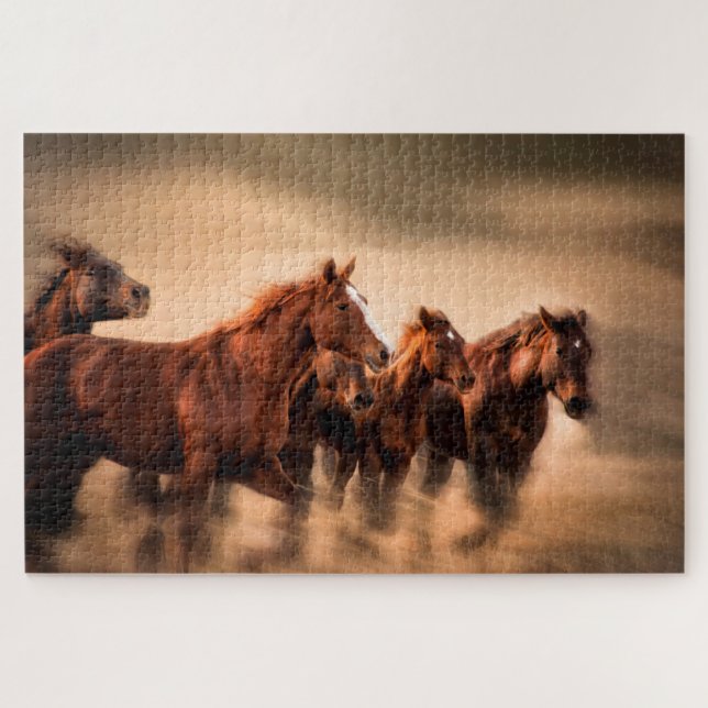 Puzzle Caballos en marcha (Horizontal)