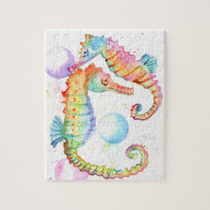 Puzzle Caballos marinos arcoiris 3