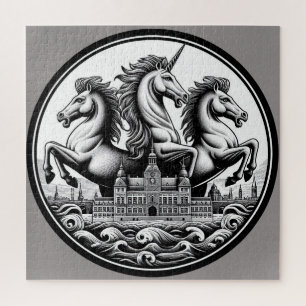 Puzzle "Caballos místicos hermosos" 17