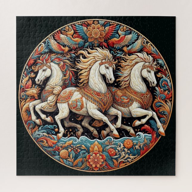 Puzzle "Caballos místicos hermosos" 21 (Vertical)