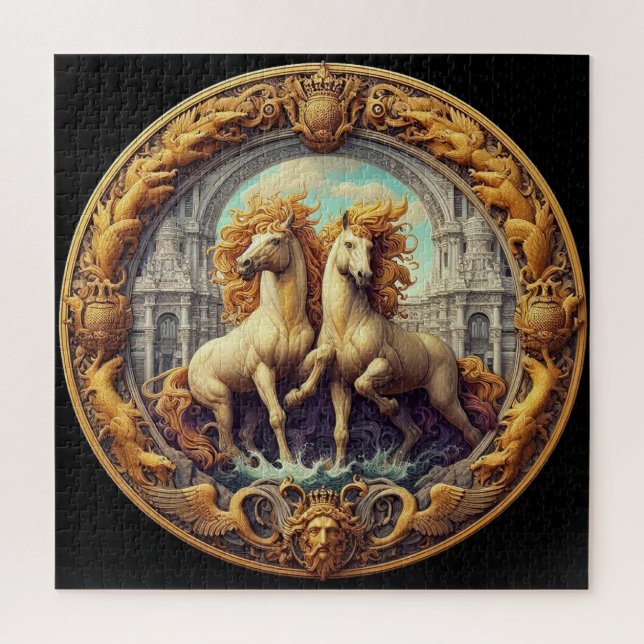 Puzzle "Caballos místicos hermosos" 48 (Vertical)