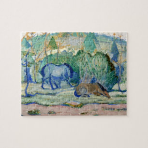 Puzzle Caballos rayados por Franz Marc, Bella Artes de ép