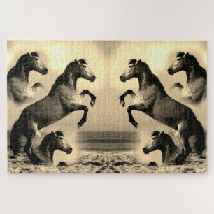 Puzzle Caballos reunidos a tiempo
